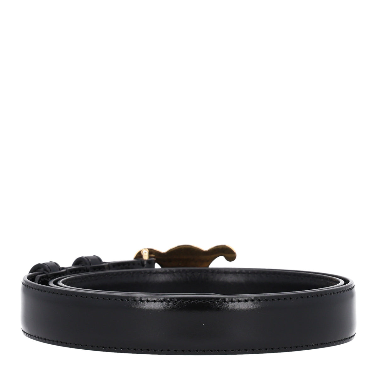 Celine Box Calfskin Medium 25mm Triomphe Belt 90 36 Black 2 of 7