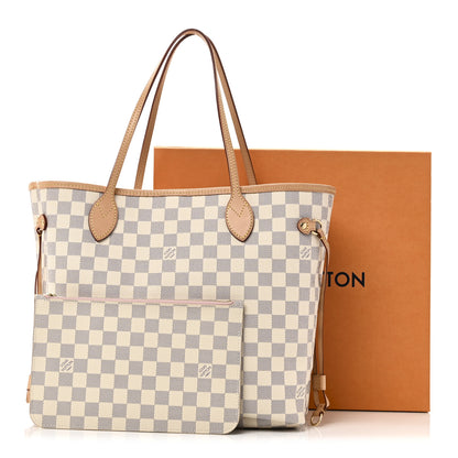 Louis Vuitton Damier Azur Neo Neverfull MM Rose Ballerine 11 of 11