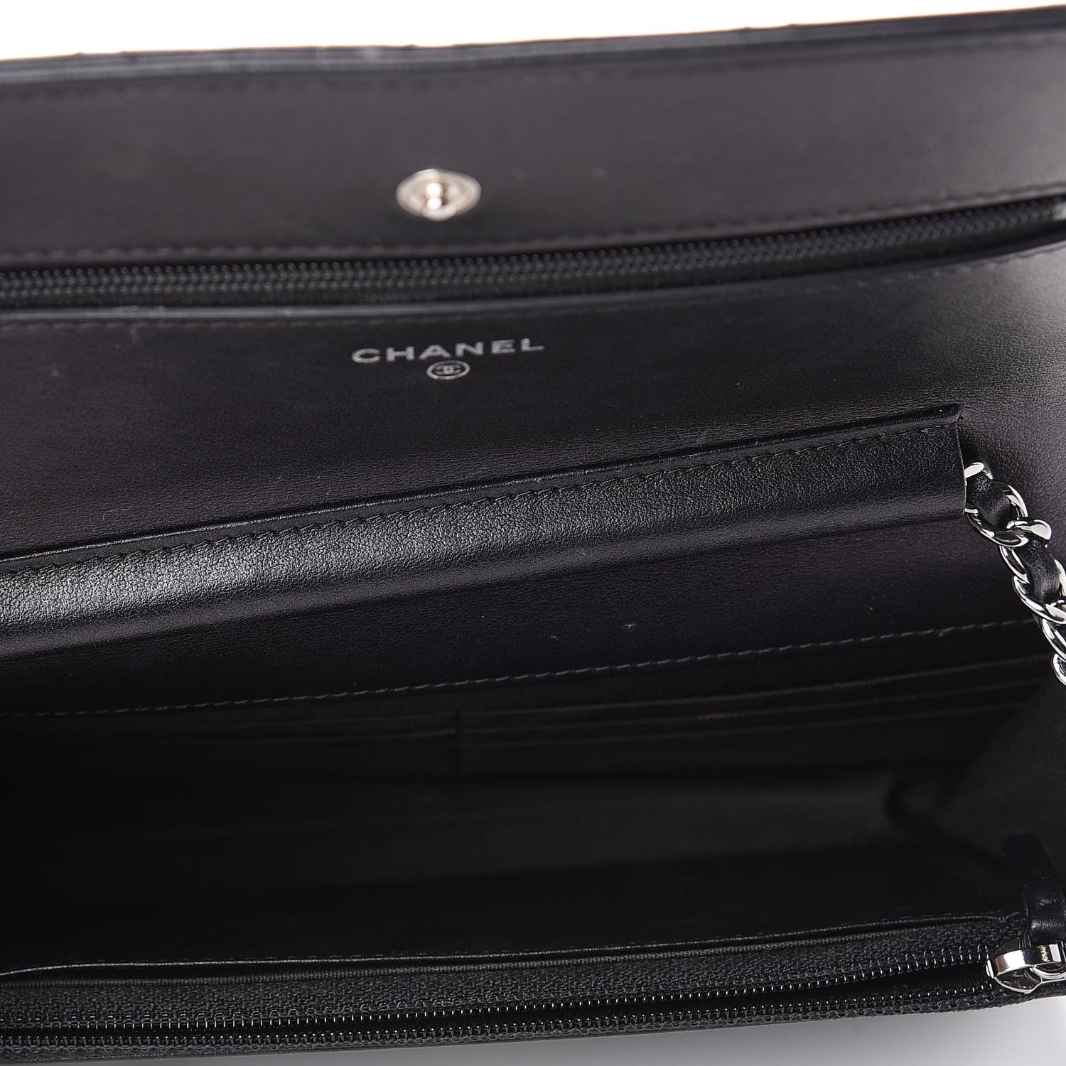Chanel Aged Calfskin Quilted Tassel Wallet On Chain WOC Black 5 of 10