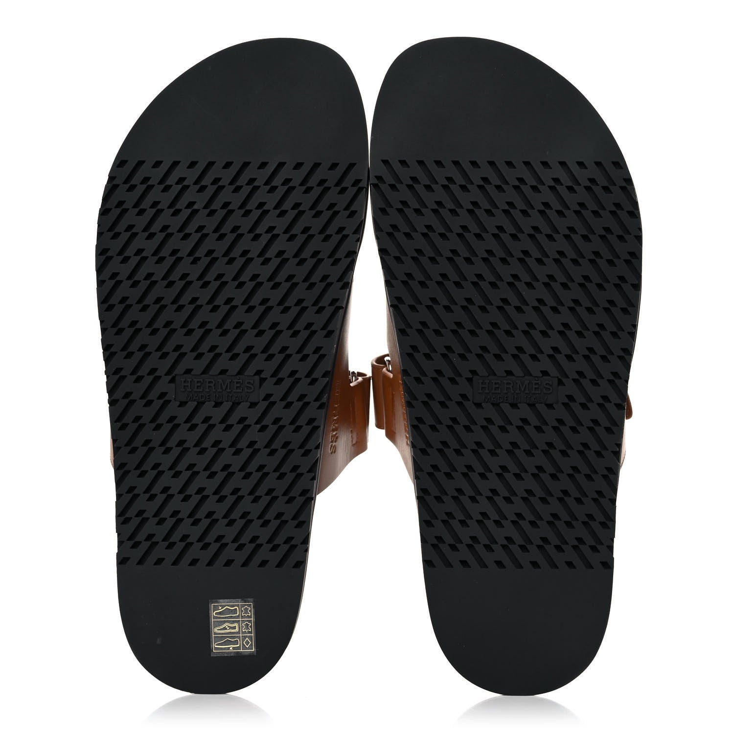 Hermes Calfskin Mens Chypre Sandals 43 Gold 5 of 9