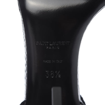 Saint Laurent Glitter Opyum Sandals 38.5 Black 7 of 8