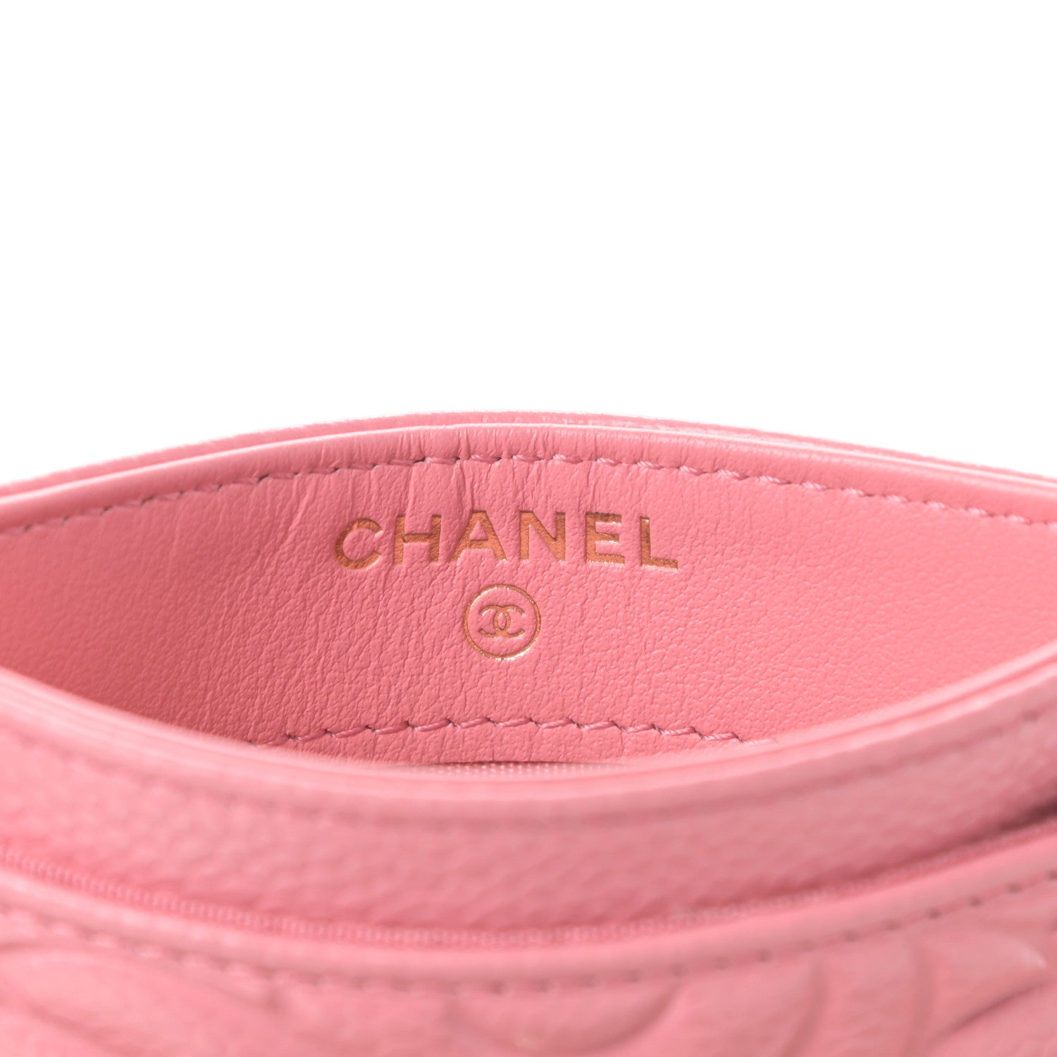 Chanel Caviar Camellia Embossed Card Holder Pink 6 of 10