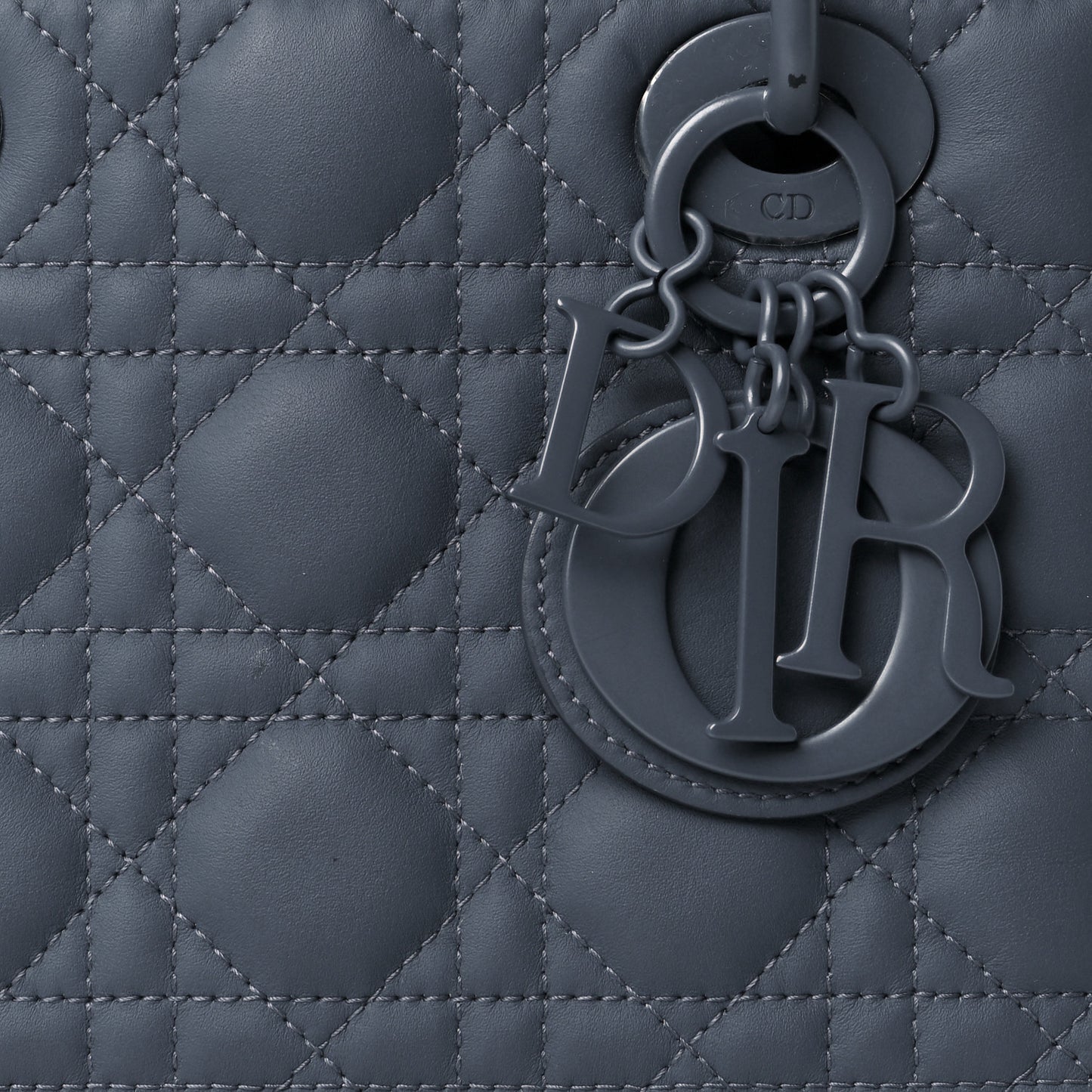 Ultra Matte Calfskin Cannage Small My ABCDior Lady Dior Grey Stone