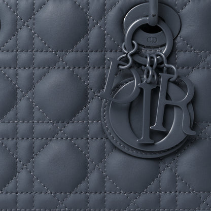 Christian Dior Ultra Matte Calfskin Cannage Small My ABCDior Lady Dior Grey Stone 7 of 11