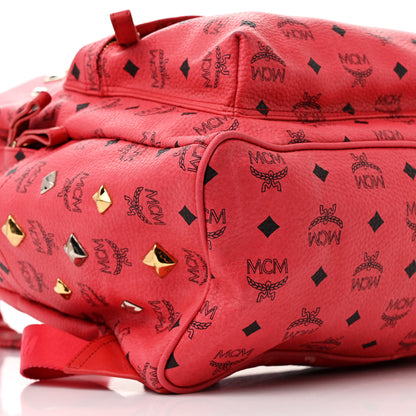 MCM Visetos Large Sprinkle Stud Stark Backpack Corail 8 of 10