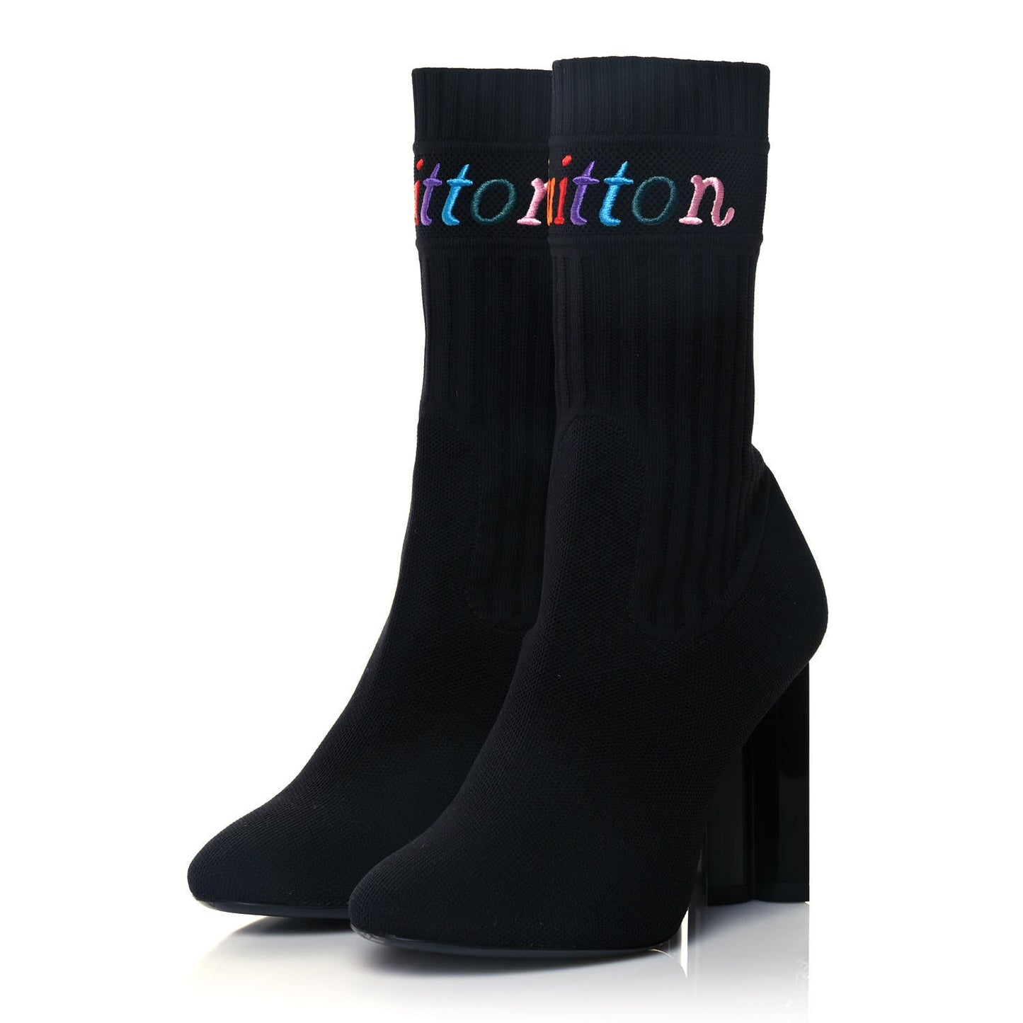 Stretch Fabric New Wave Silhouette Ankle Boots 37 Black