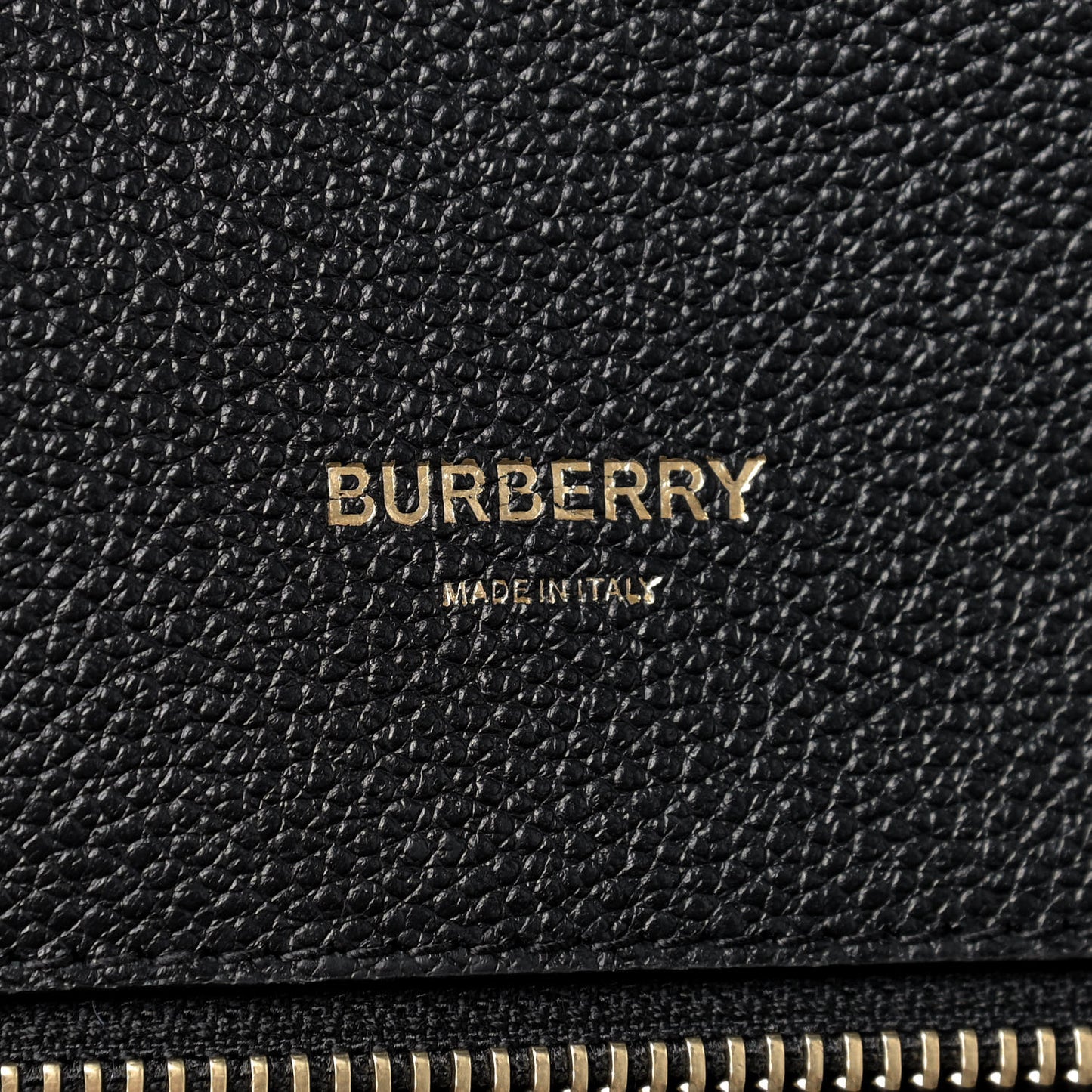 Grainy Calfskin Medium Title Bag Black