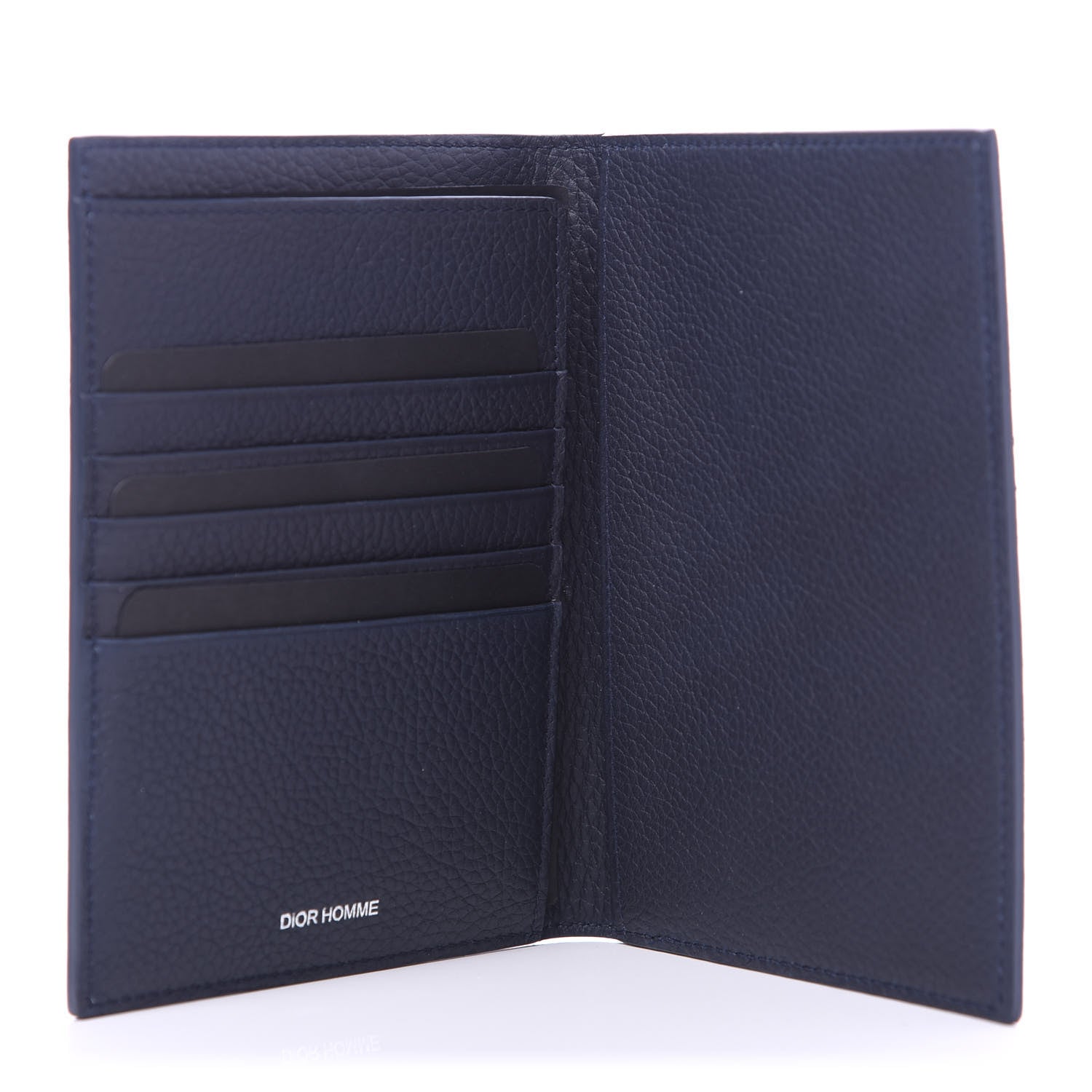 Christian Dior HOMME Grained Calfskin Passport Holder Navy Blue 5 of 9