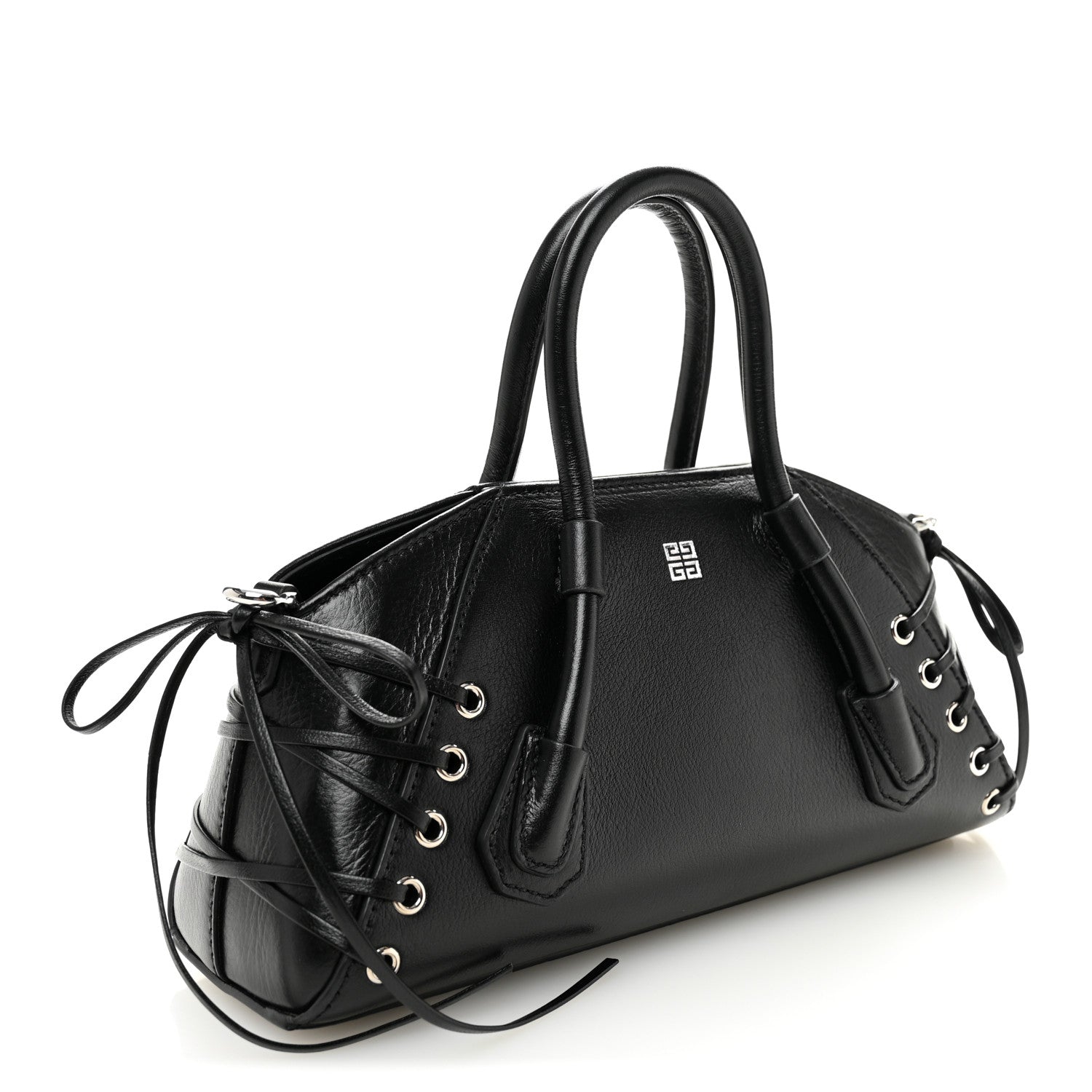 Givenchy Calfskin Lace Mini Antigona Stretch Black 3 of 9