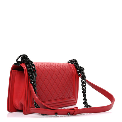 Chanel Lambskin Quilted Medium Boy Flap Red 3 of 11