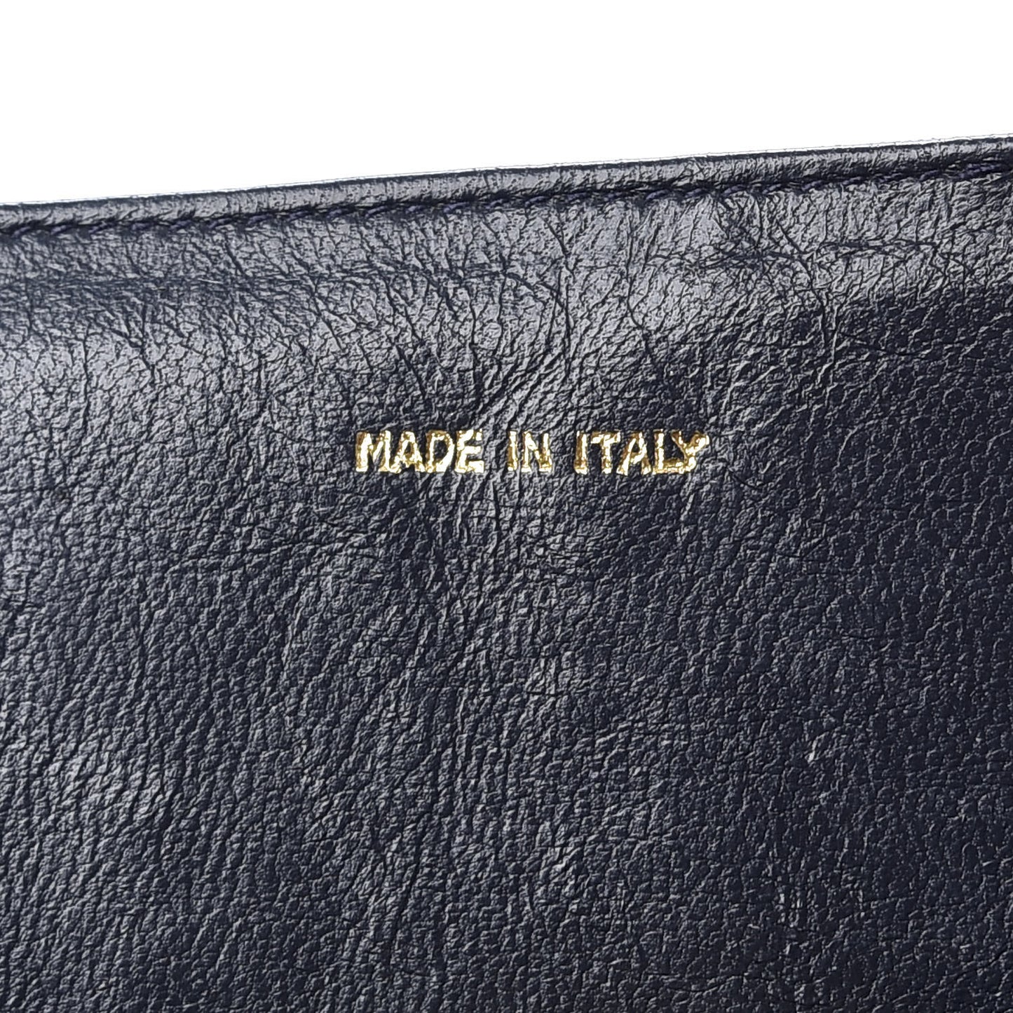 Lambskin Quilted Small Single Flap Navy