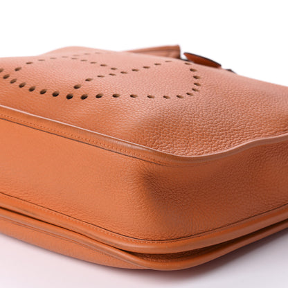Hermes Taurillon Clemence Evelyne II PM Orange 7 of 11