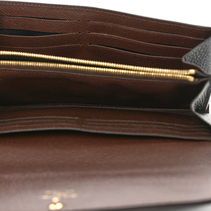 Louis Vuitton Damier Ebene Normandy Wallet Black 5 of 6