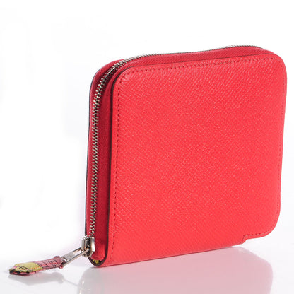 Hermes Epsom Silk'in Compact Wallet Rose Jaipur 3 of 9