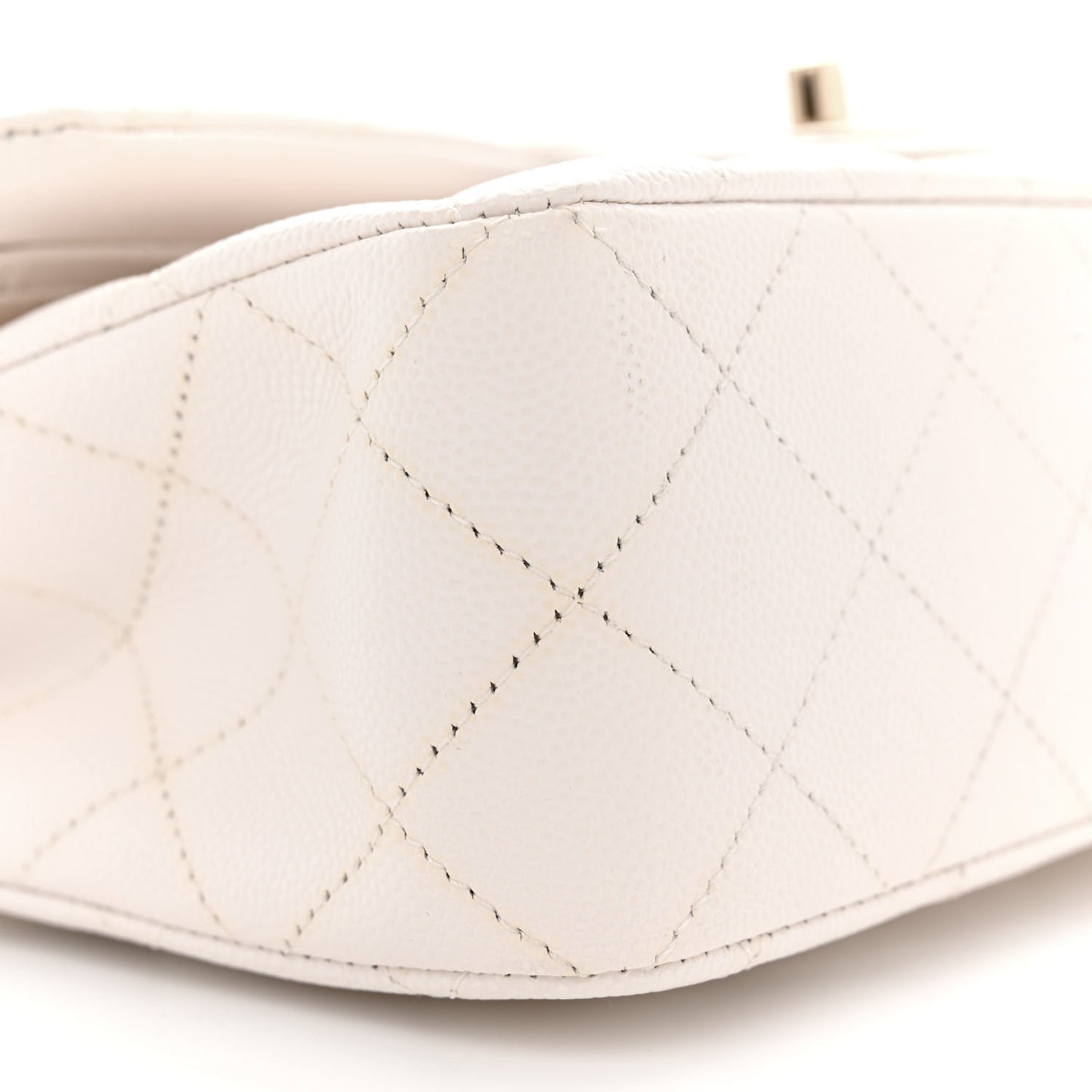 Caviar Quilted Small Double Flap White