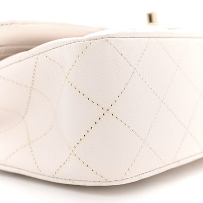 Chanel Caviar Quilted Small Double Flap White 9 of 10