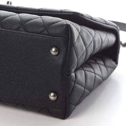 Chanel Caviar Lizard Quilted Small Coco Handle Flap Black 8 of 9