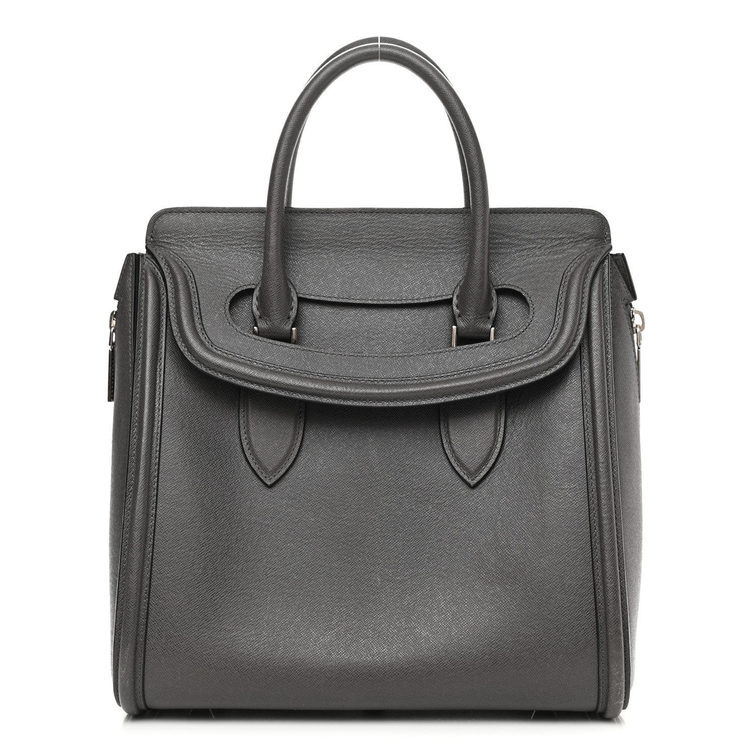 Alexander McQueen Calfskin Large Heroine Grey 1 of 19