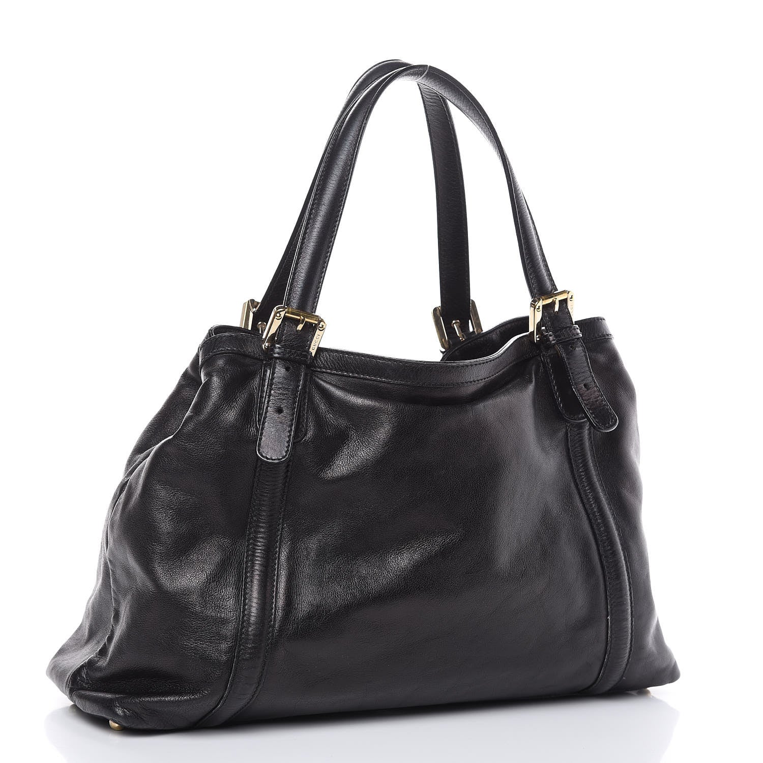 Gucci Calfskin Medium Britt Tote Black 3 of 12