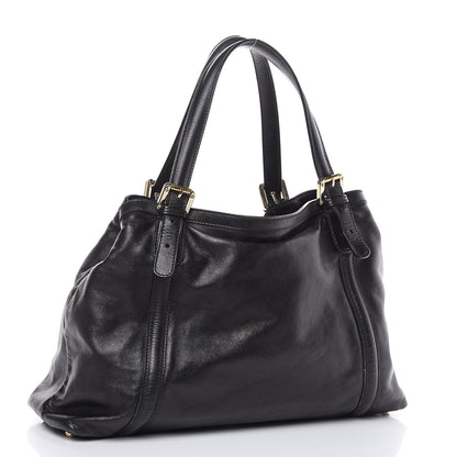 Gucci Calfskin Medium Britt Tote Black 3 of 12
