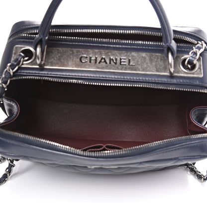 Chanel Lambskin Quilted Medium Trendy CC Bowling Bag Navy 4 of 12