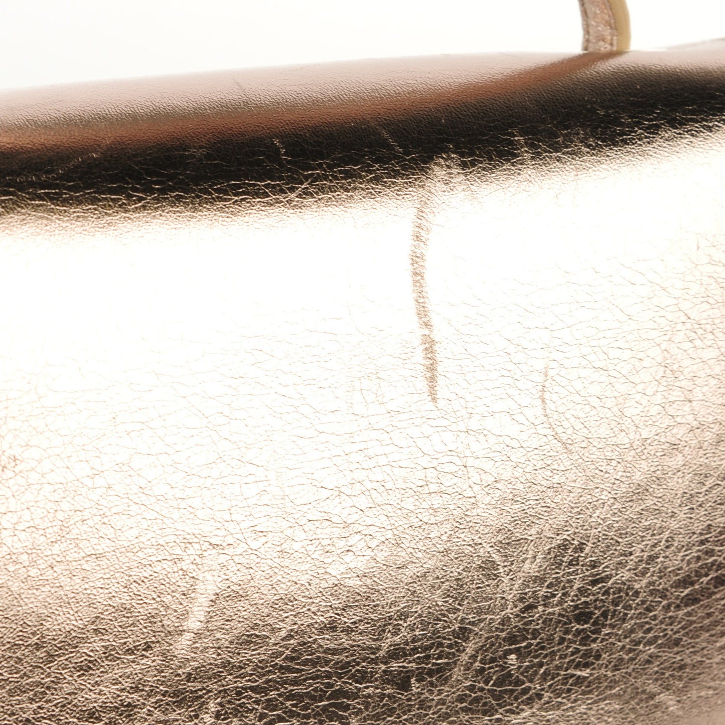 Metallic Calfskin Rebel Crossbody Nude