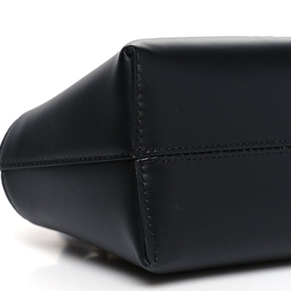 Fendi Vitello King Plexiglass Logo Embossed Mini By The Way Top Handle Boston Bag Black 9 of 10