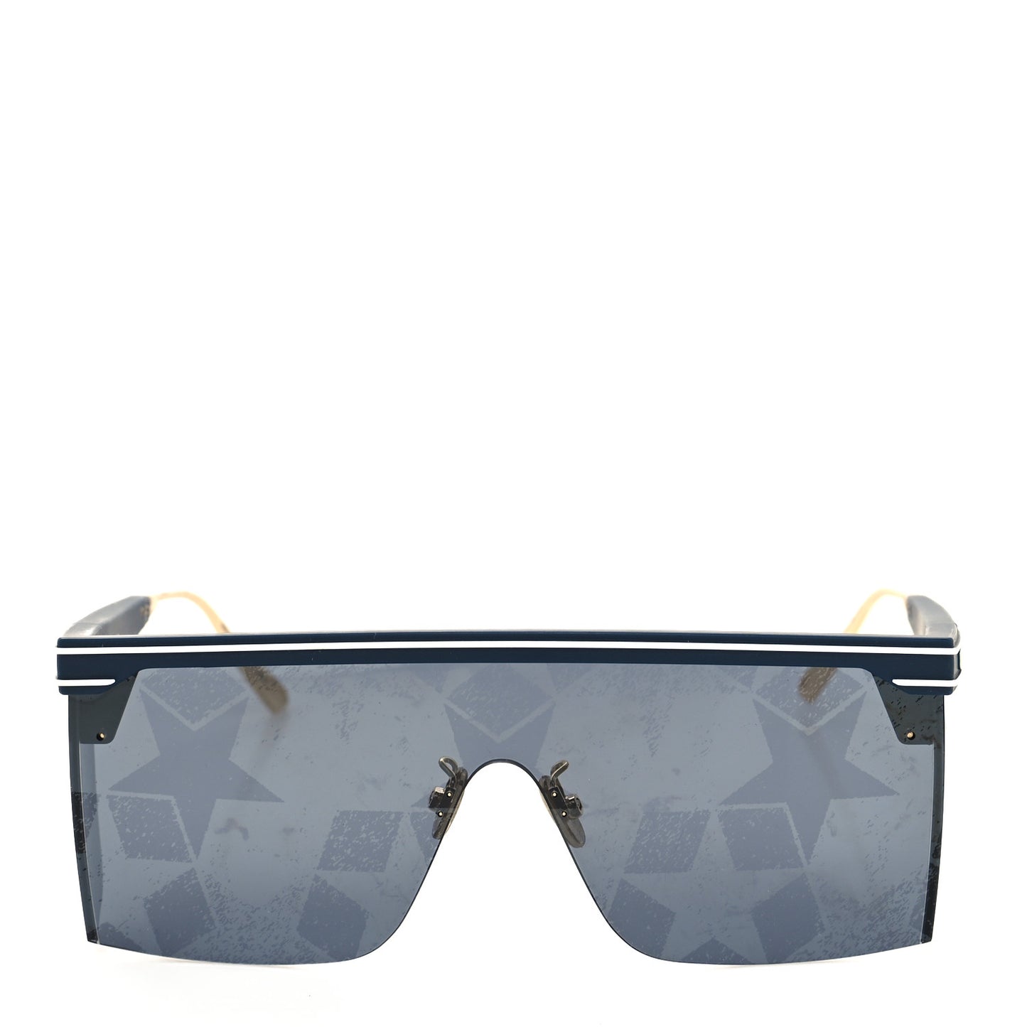 Geometric Diorclub M1U Mask Sunglasses Matte Blue