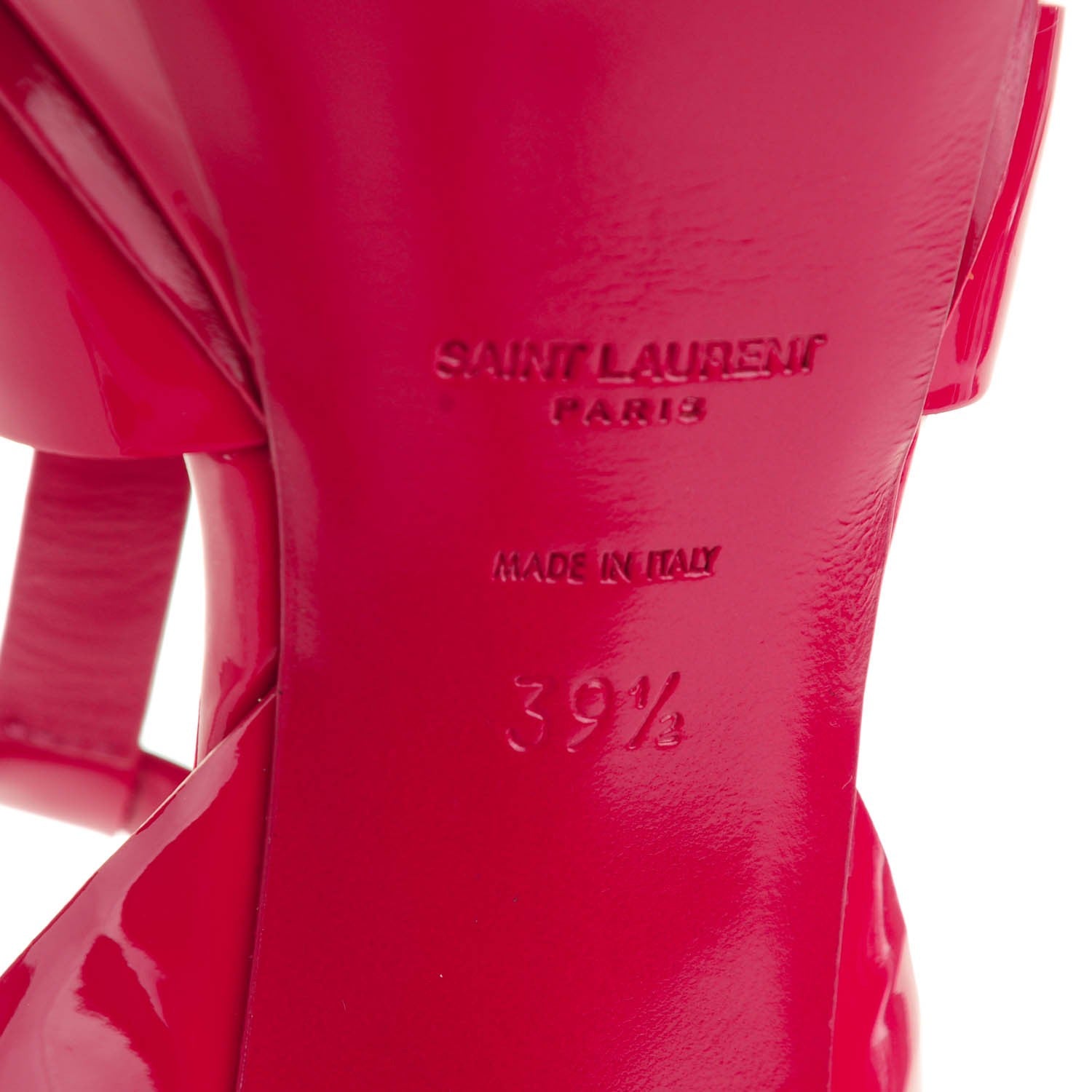 Saint Laurent Patent Tribute 75 Platform Sandals 39.5 Fuchsia 5 of 8