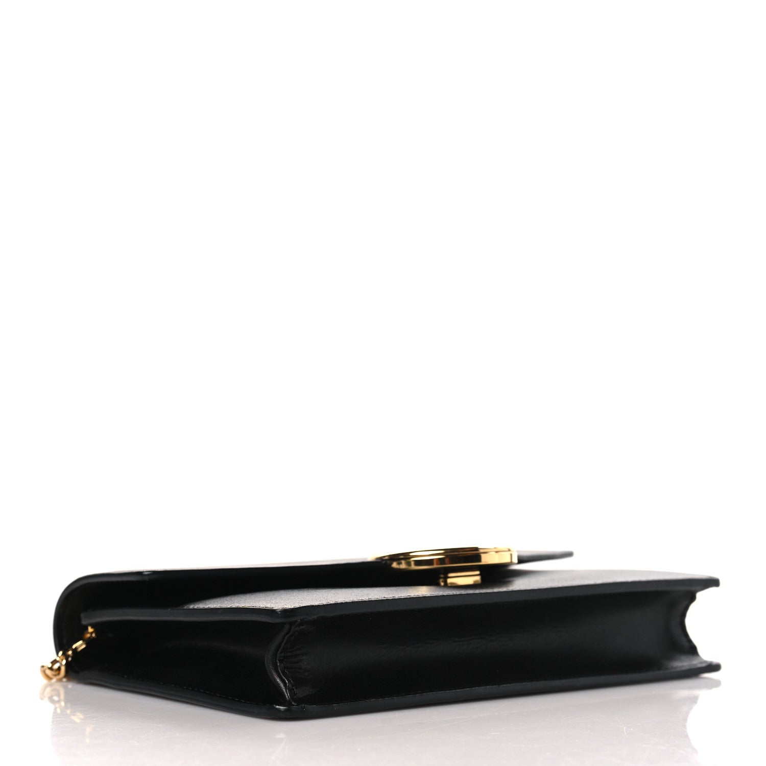 Fendi Vitello Liberty Lucido F is Fendi Medium Envelope Wallet on Chain Black 4 of 9