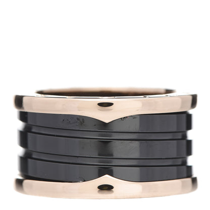 Bulgari 18K Rose Gold Black Ceramic B.Zero1 Four-Band Ring 55 7.25 4 of 6