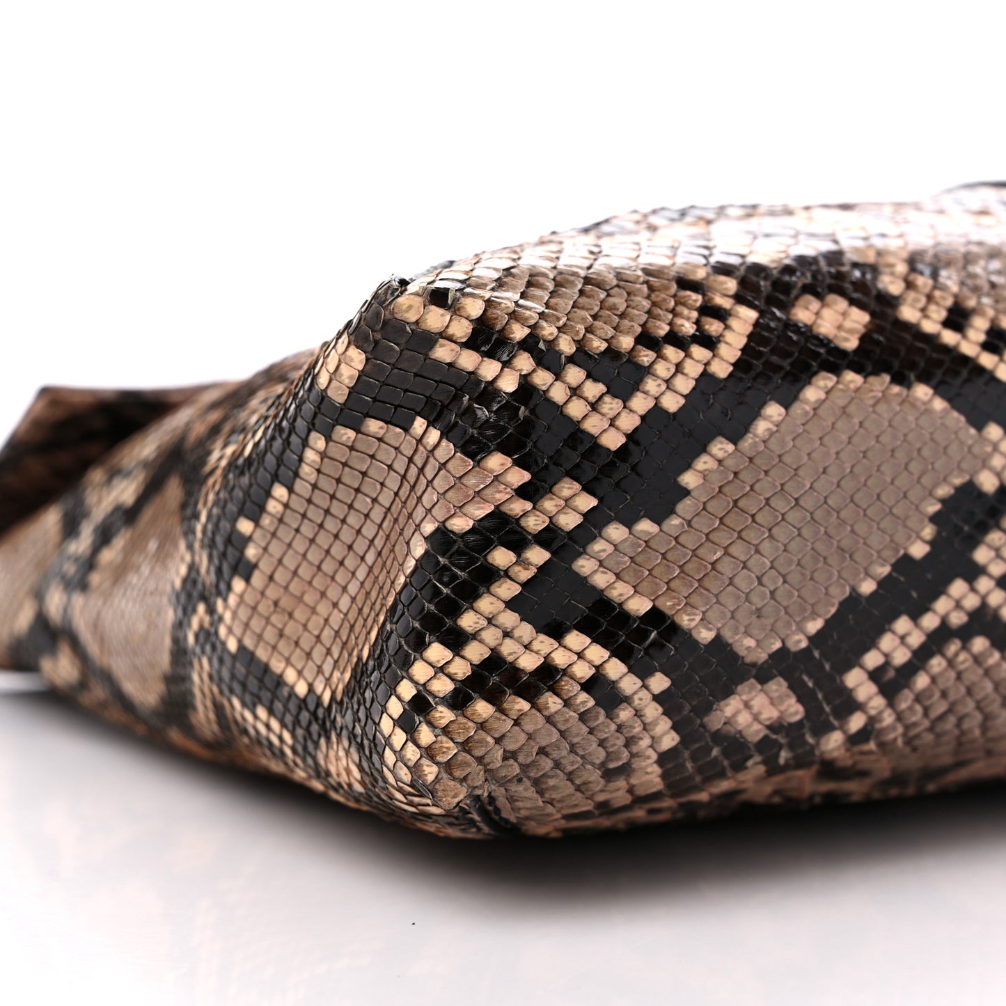 Snakeskin Forever Maxi Baguette Beige