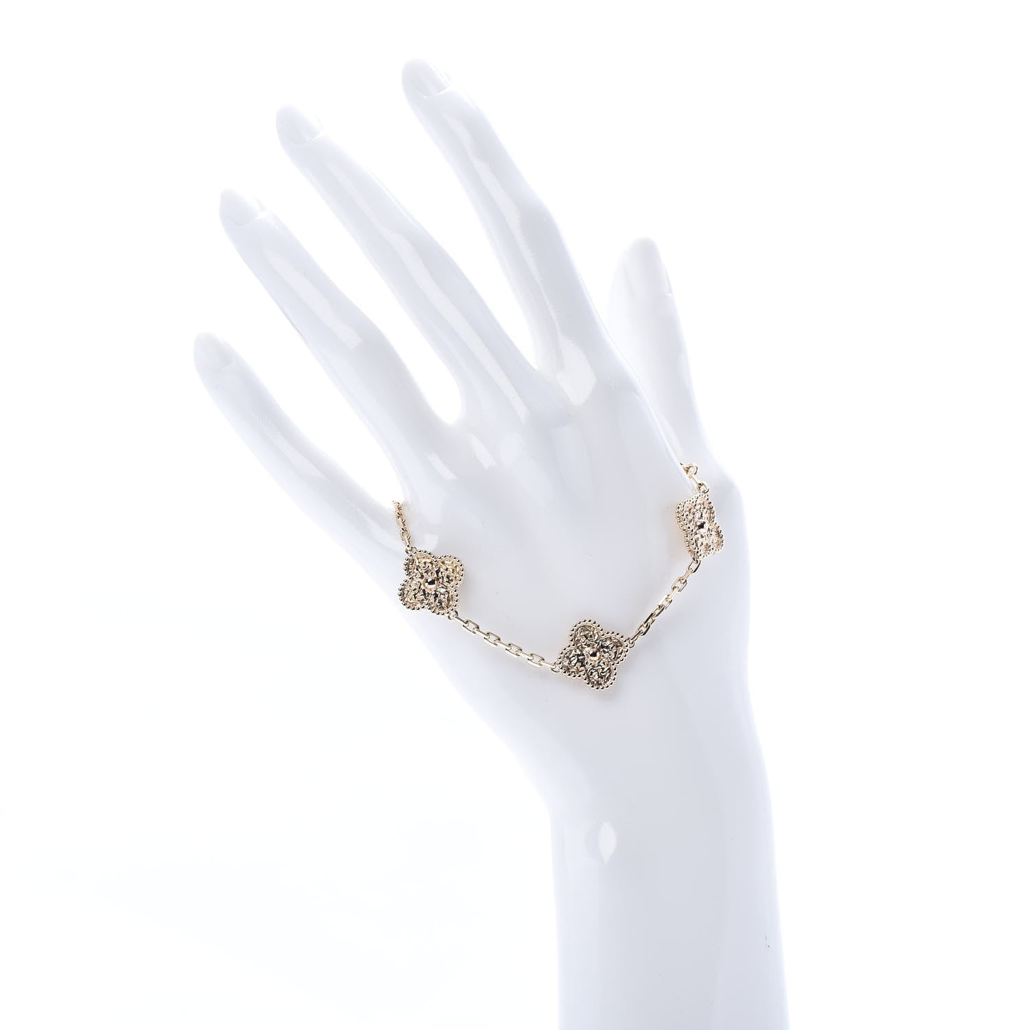 Van Cleef & Arpels 18K Rose Gold 5 Motifs Vintage Alhambra Bracelet 2 of 6