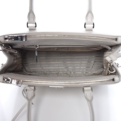 Prada Saffiano Lux Small Double Zip Tote Talco 5 of 10
