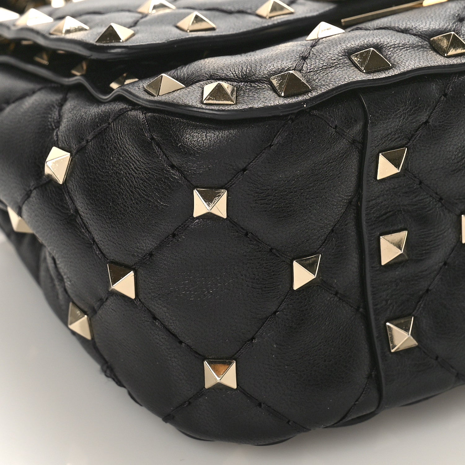 Valentino Garavani Nappa Micro Rockstud Spike Shoulder Bag Black 7 of 8