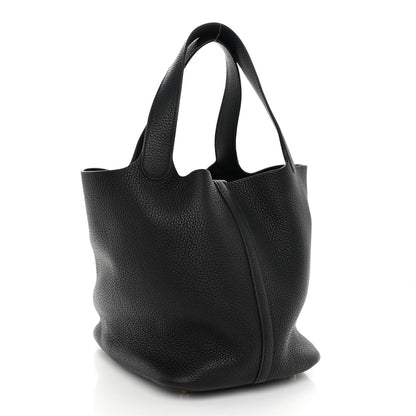 Hermes Taurillon Clemence Picotin Lock 22 MM Black 3 of 10
