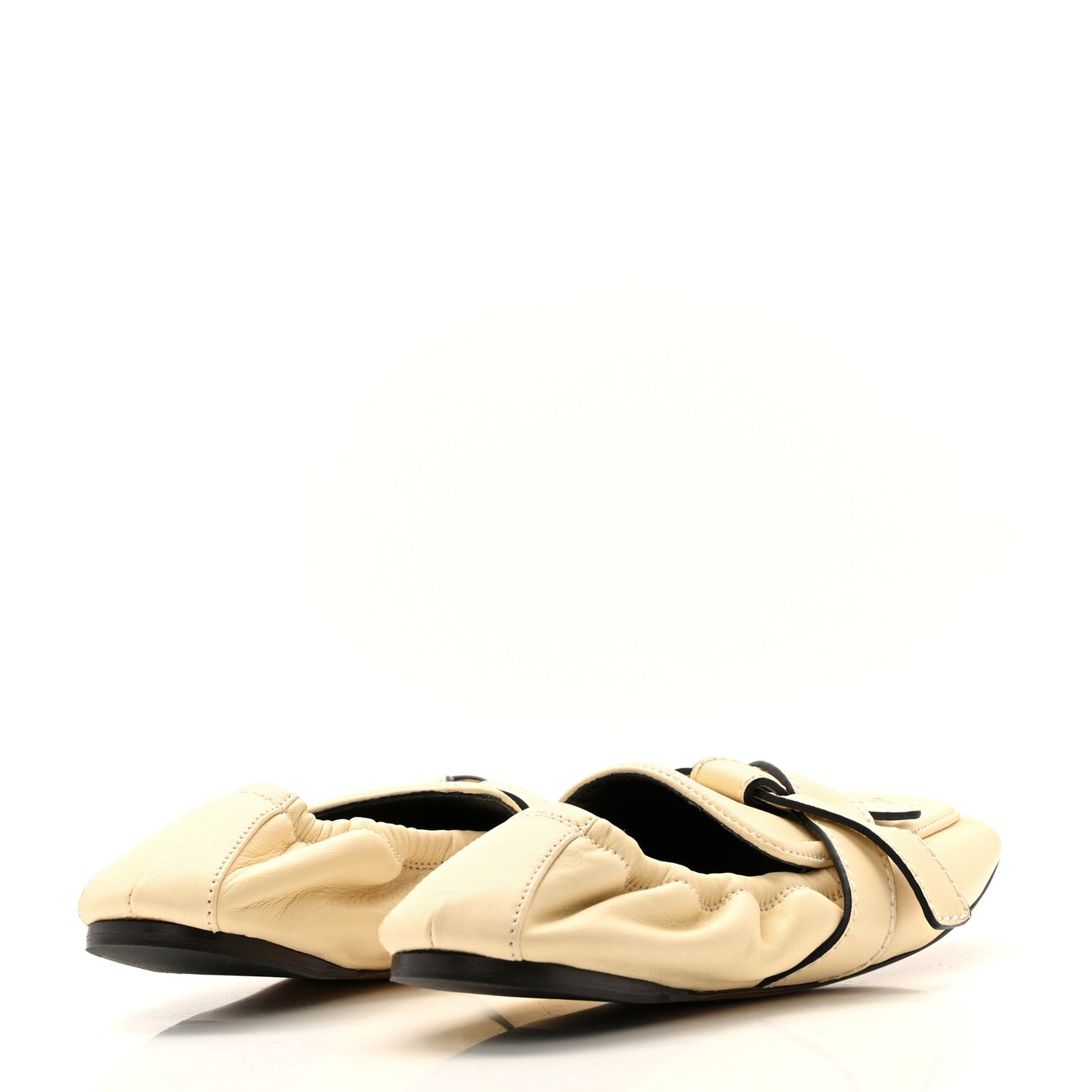 Lambskin Gate Loafers 36 Milk