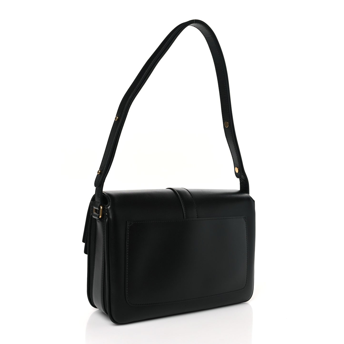 Classic Calfskin Medium Lady Flap Bag Black