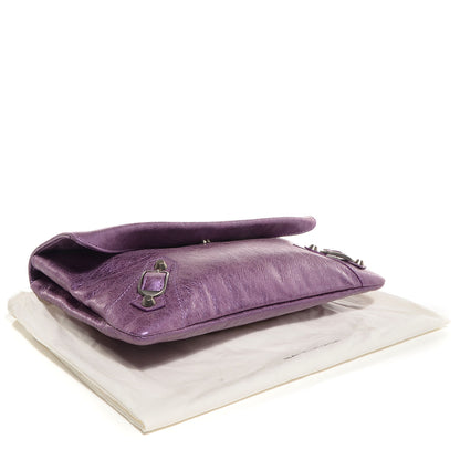 Balenciaga Agneau Envelope Clutch Metallic Purple 4 of 11