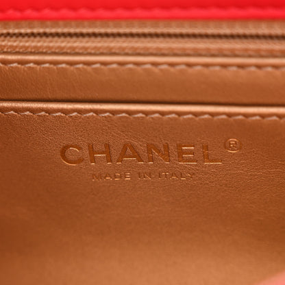 Chanel Lambskin Quilted Mini Pearl Crush Flap Red 6 of 10