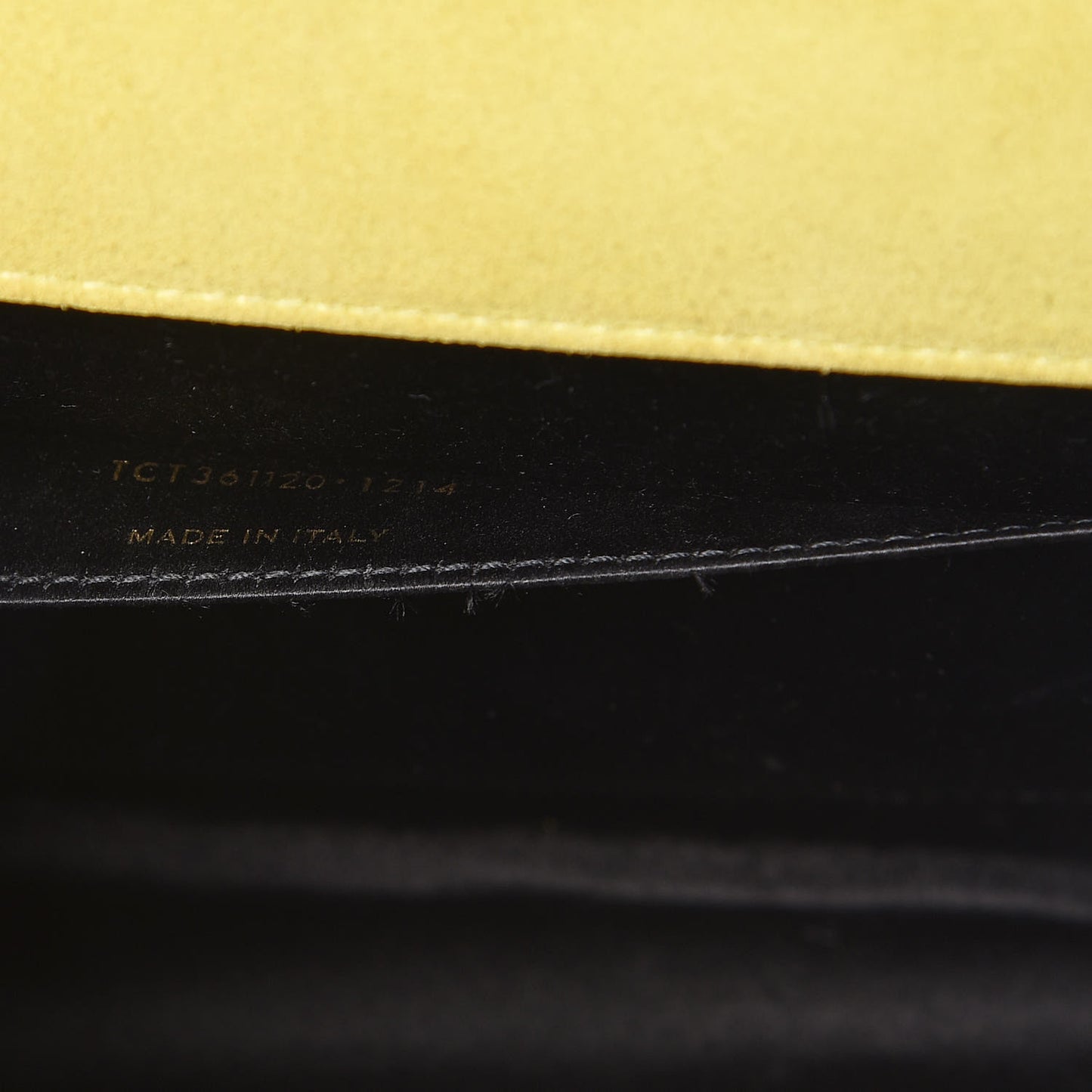 Patent Calfskin Monogram Large Belle De Jour Clutch Yellow