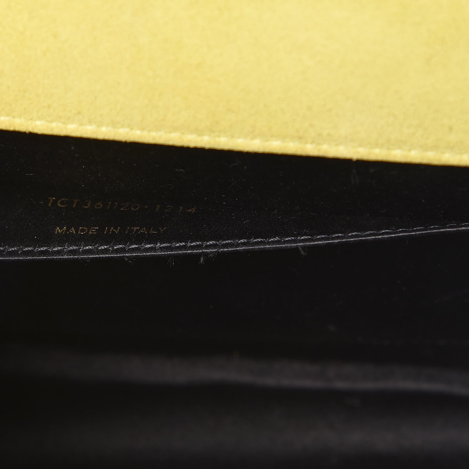 Saint Laurent Patent Calfskin Monogram Large Belle De Jour Clutch Yellow 7 of 17