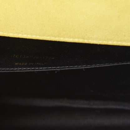Saint Laurent Patent Calfskin Monogram Large Belle De Jour Clutch Yellow 7 of 17