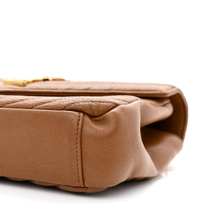 Saint Laurent Sheepskin Matelasse Chevron Monogram Medium College Bag Brick 10 of 10