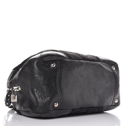 Prada Tessuto Nylon Cervo Lux Dome Satchel Black 4 of 9