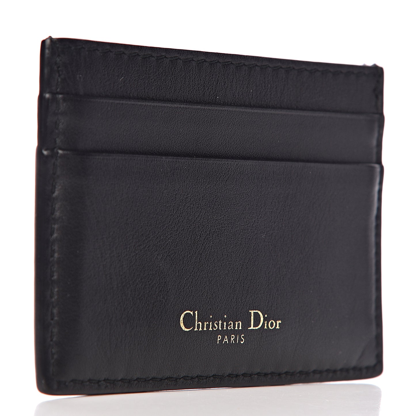 Calfskin D-Fence Card Holder Black