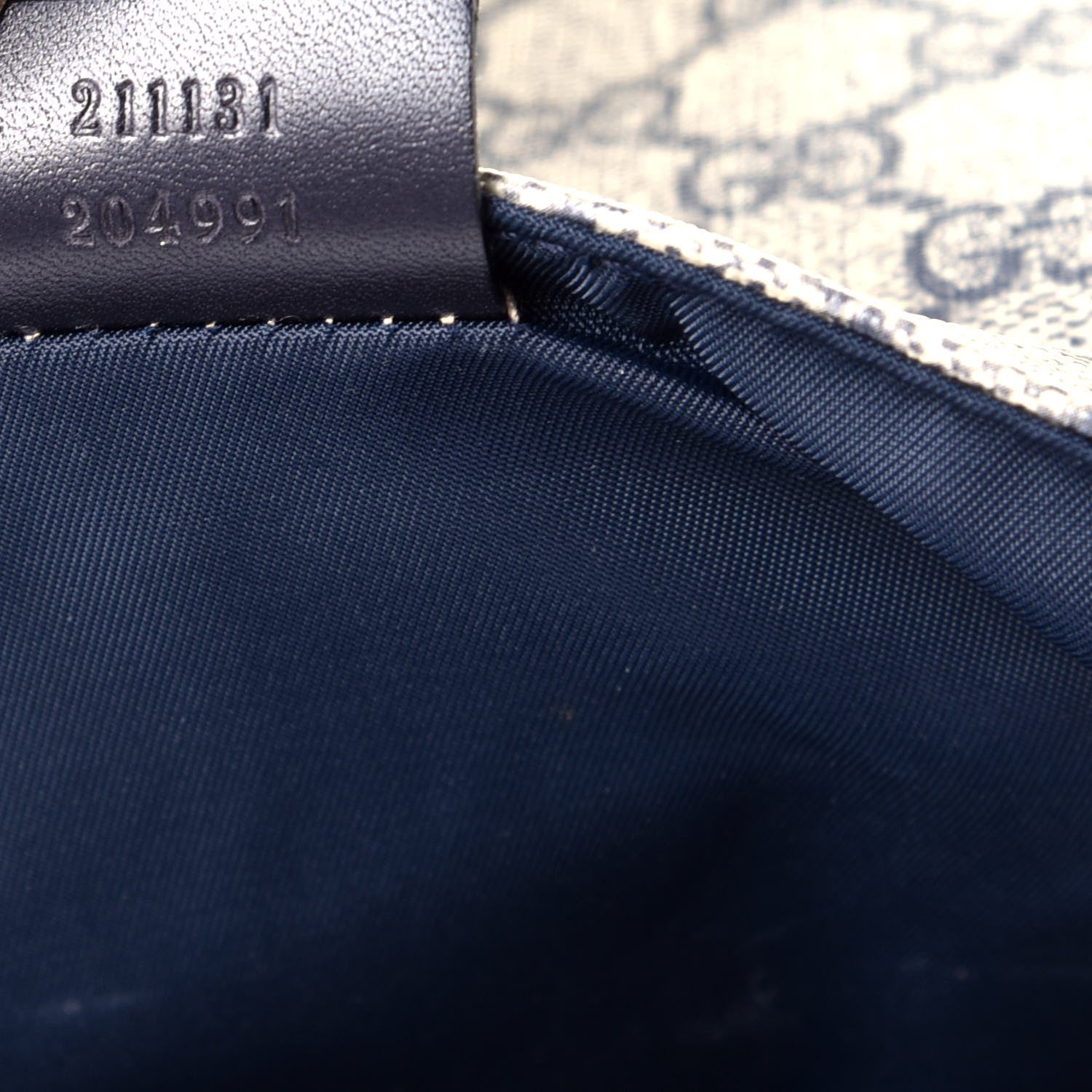 Gucci GG Plus Monogram Messenger Diaper Bag Navy 7 of 12