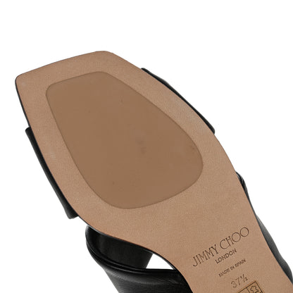 Jimmy Choo Nappa Narisa Flat Sandals 37.5 Black 9 of 12