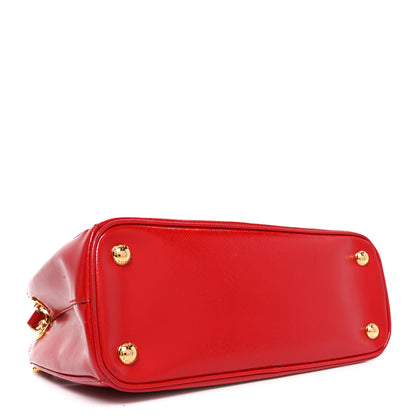 Prada Saffiano Vernice Mini Galleria Double Zip Tote Rosso 4 of 9