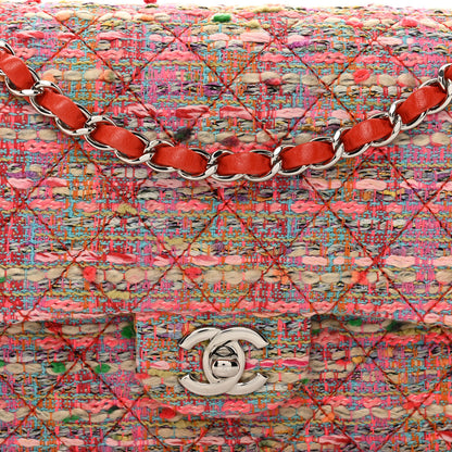 Chanel Tweed Quilted Medium Double Flap Multicolor 5 of 10